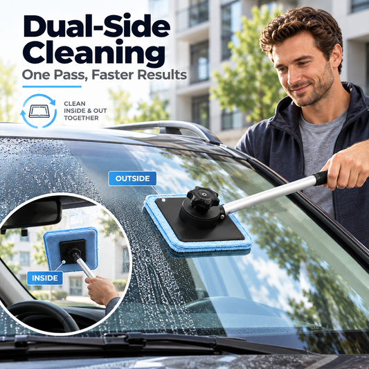 MagnaGrip™ Dual-Side Magnetic Windshield Cleaner — Streak-Free Glass Kit