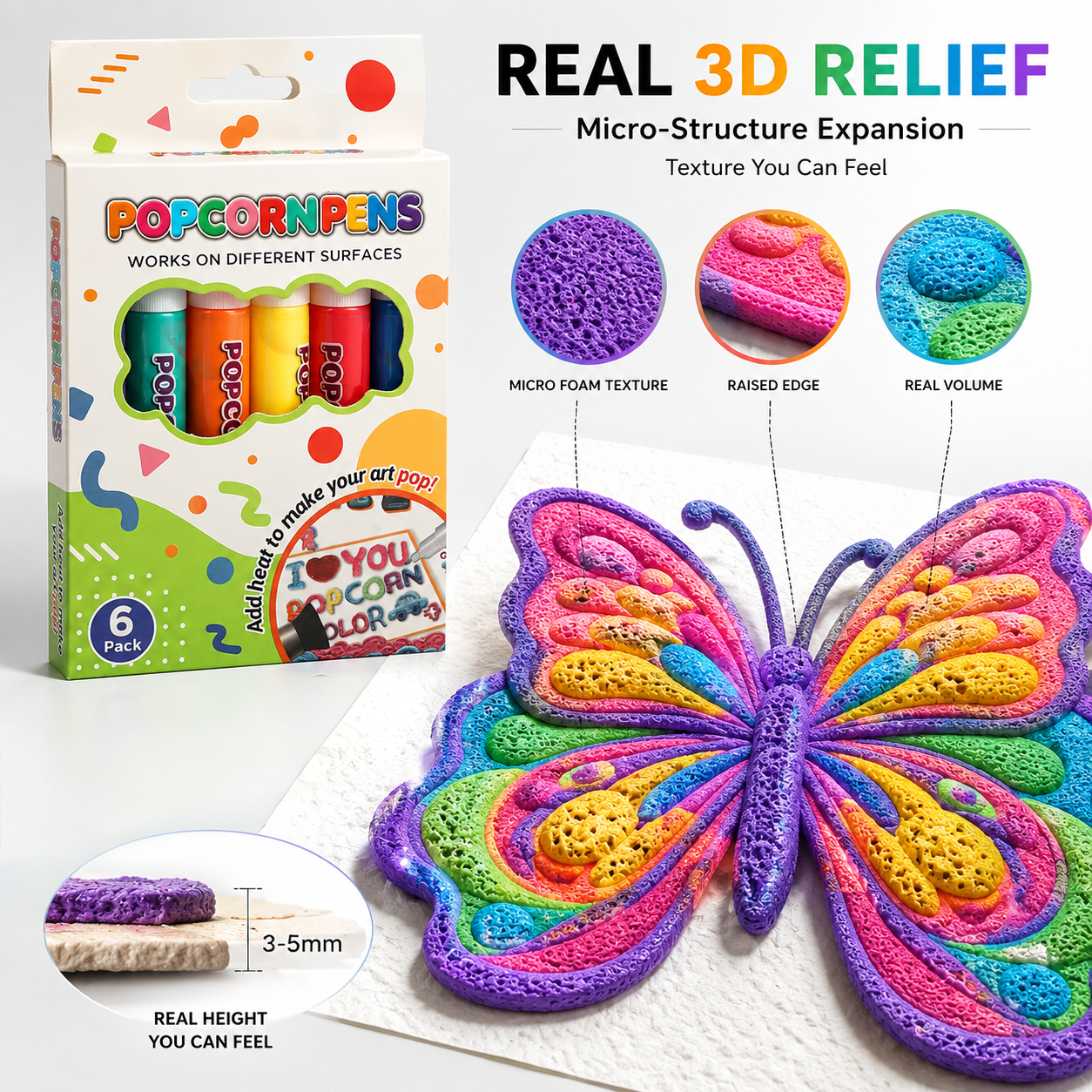 🔥 𝑺𝑪𝑵𝑫𝑹®3D Relief Art Pen – Turn Flat Drawings Into Touchable 3D Art