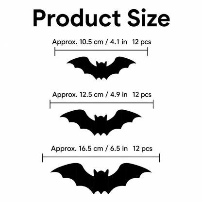 🦇 3D LED Bat Lights – Glowing Halloween Wall Decorations
