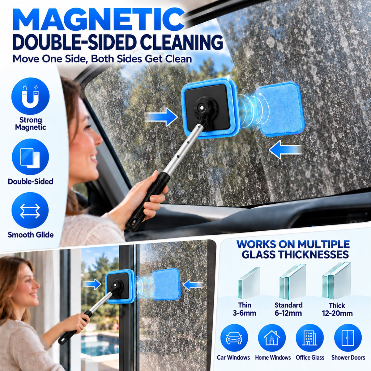 Limited-Time 30% OFF MagnaGrip™ Magnetic Windshield Cleaner