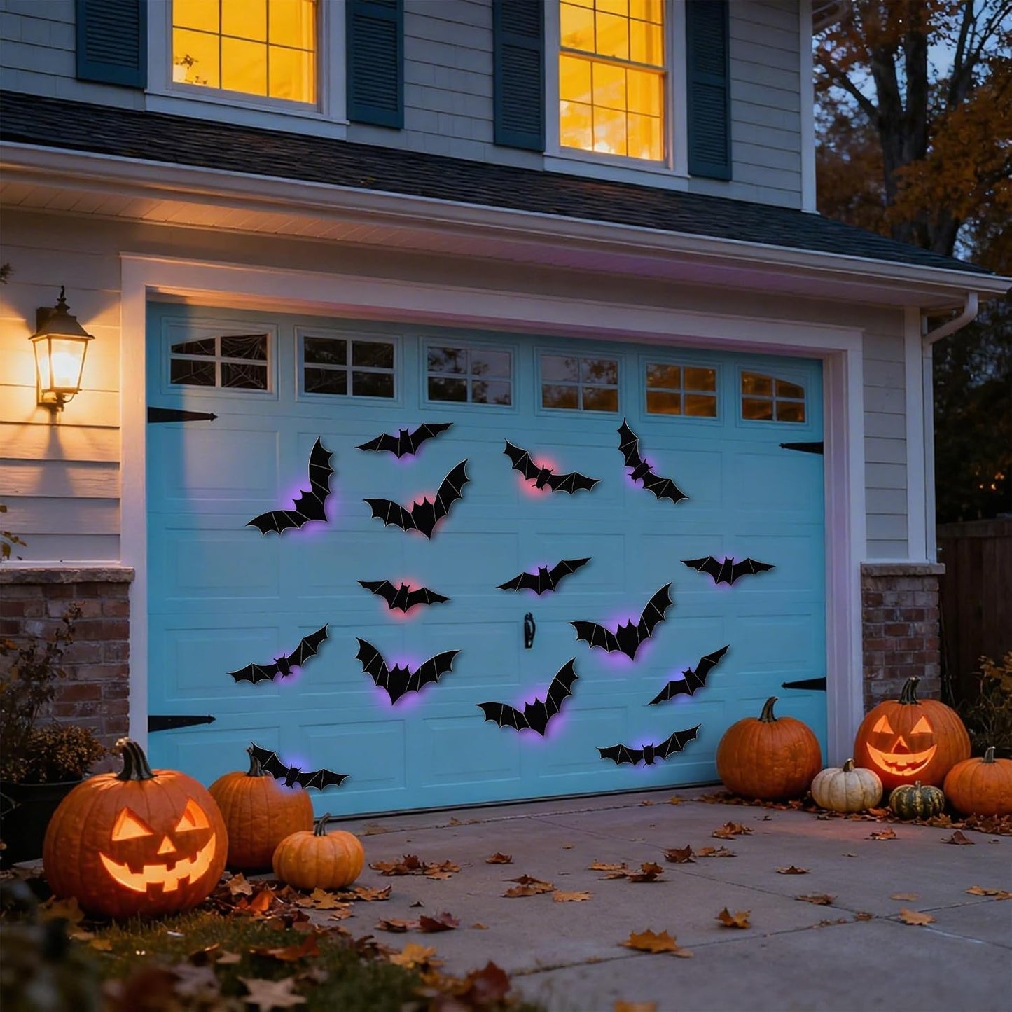 🦇 3D LED Bat Lights – Glowing Halloween Wall Decorations