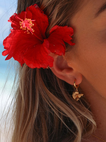 Hibiscus Set in 18k Gold Vermeil
