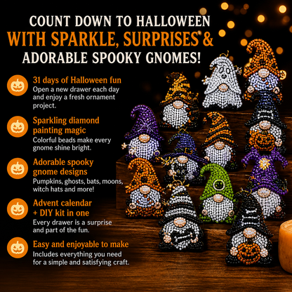 🎃 31 Days of Halloween Surprises™ - Gnome Diamond Painting Advent Calendar