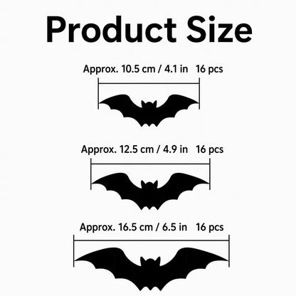 🦇 3D LED Bat Lights – Glowing Halloween Wall Decorations
