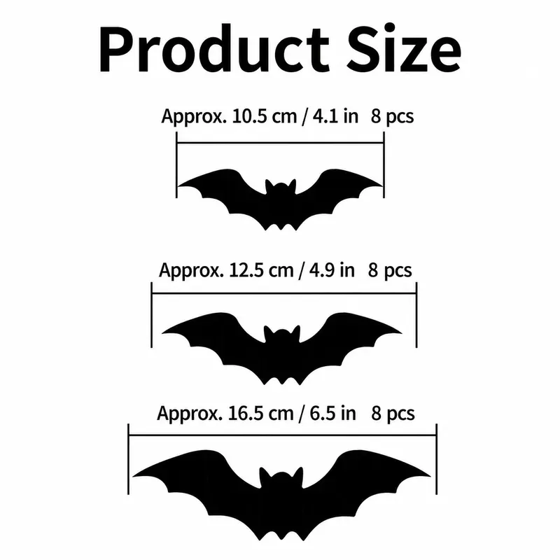 🦇 3D LED Bat Lights – Glowing Halloween Wall Decorations