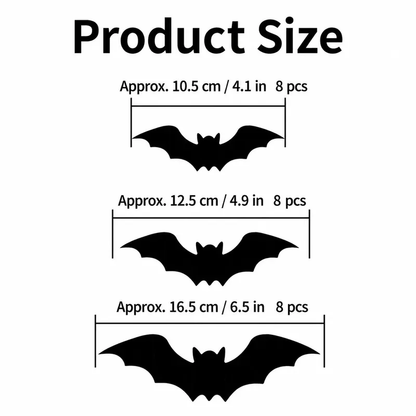 🦇 3D LED Bat Lights – Glowing Halloween Wall Decorations