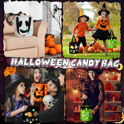 🎃LED Light-Up Halloween Candy Bucket Set – 3 or 4 Colors 👻