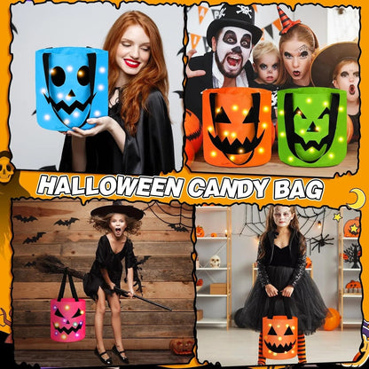🎃LED Light-Up Halloween Candy Bucket Set – 3 or 4 Colors 👻