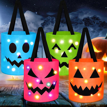 🎃LED Light-Up Halloween Candy Bucket Set – 3 or 4 Colors 👻