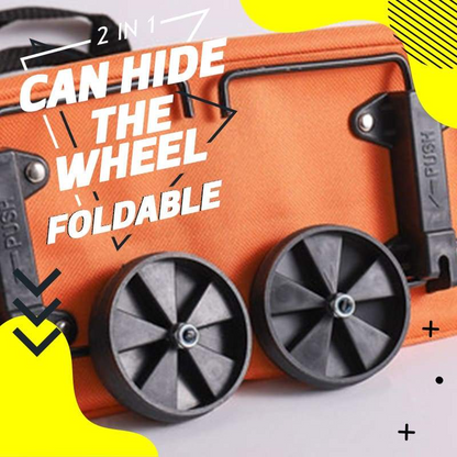 2-in-1 Foldable Shopping Cart | Shop, Carry & Roll with Ease
